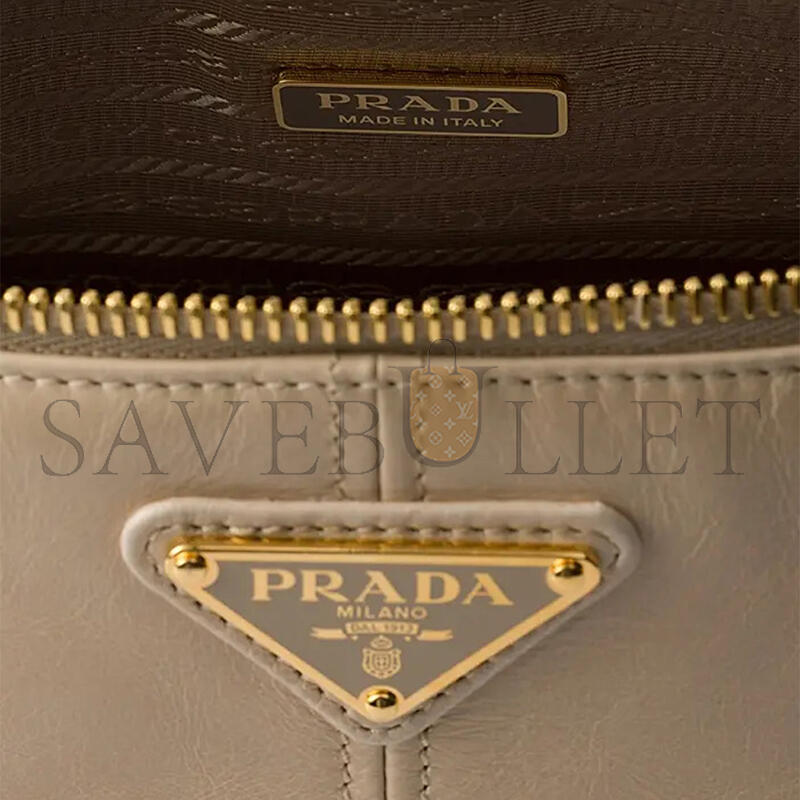 Pra*a re-edition 2002 medium leather shoulder bag 1bc221 (26*11.5*6cm)